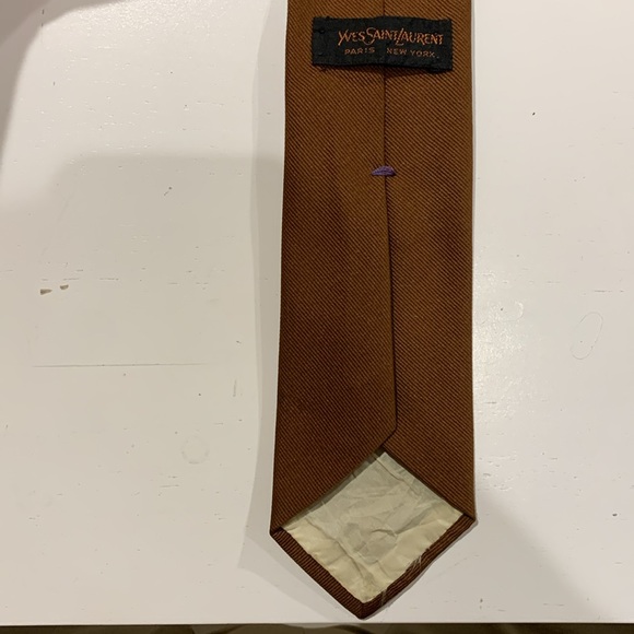 YVES SAINT LAURENT TIE GOLDEN BROWN - Picture 2 of 5